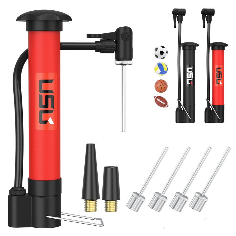 Sports Ball air Pump Manual Metal (red)