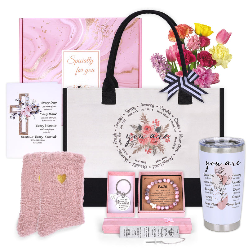 Christian Gifts for Women Faith Inspirational Religious Gifts for Women Catholic Spiritual Gifts Christmas Birthday Baptism Encouragement Gift Basket for Women Mom Wife Grandma Sister Best Friends