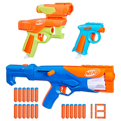 Nerf N Series Gear Up Pack 3X Blasters 18 Nerf N1 Darts Compatible Only with Nerf N Series Blasters Kids Gifts Outdoor Games Ages 8+