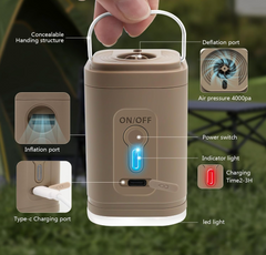 Portable Electric Air Pump with Light